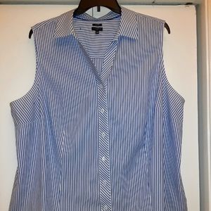 NWOT Sleeveless Cotton striped top 24W